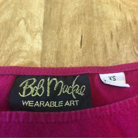 Bob Mackie Wearable Art Chinese Dragon Embroidered Womens XS Fuchsia Stretch - Picture 5 of 8